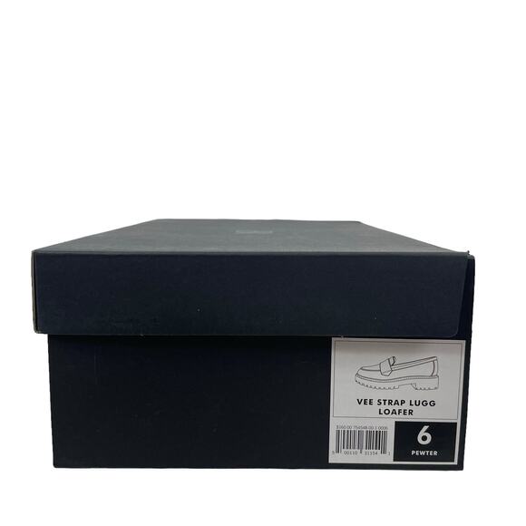 Banana Republic Lug Sole Metallic Loafers Pewter Brown Size 6 - Picture 11 of 11